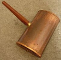 kleine Bürste aus Kupfer, Antik