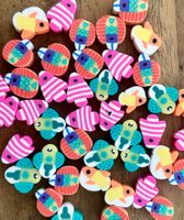 Fimo Bastelperlen Bunte Fische 50 Stück