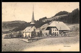 AK Schangnau, Ortspartie mit Kirche
