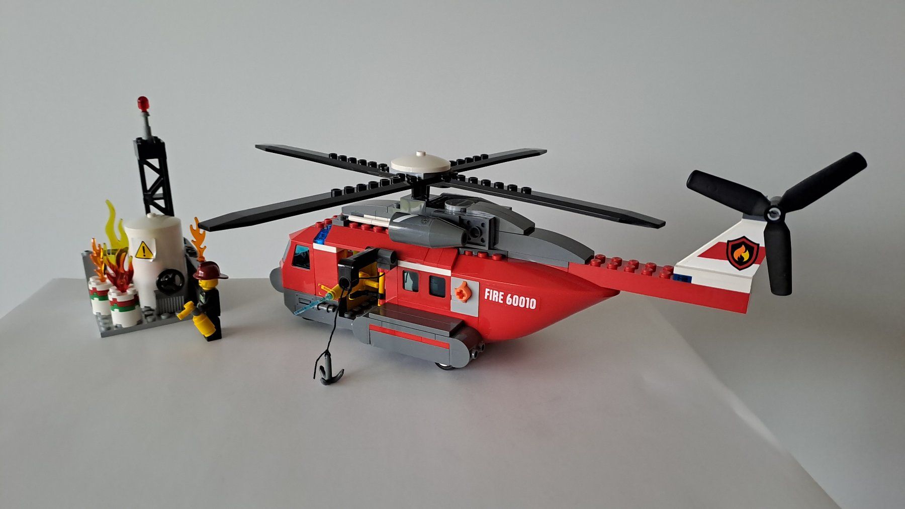 LEGO 60010 Fire Helicopter Feuerwehr Lösch Helikopter rar (Gebraucht ...