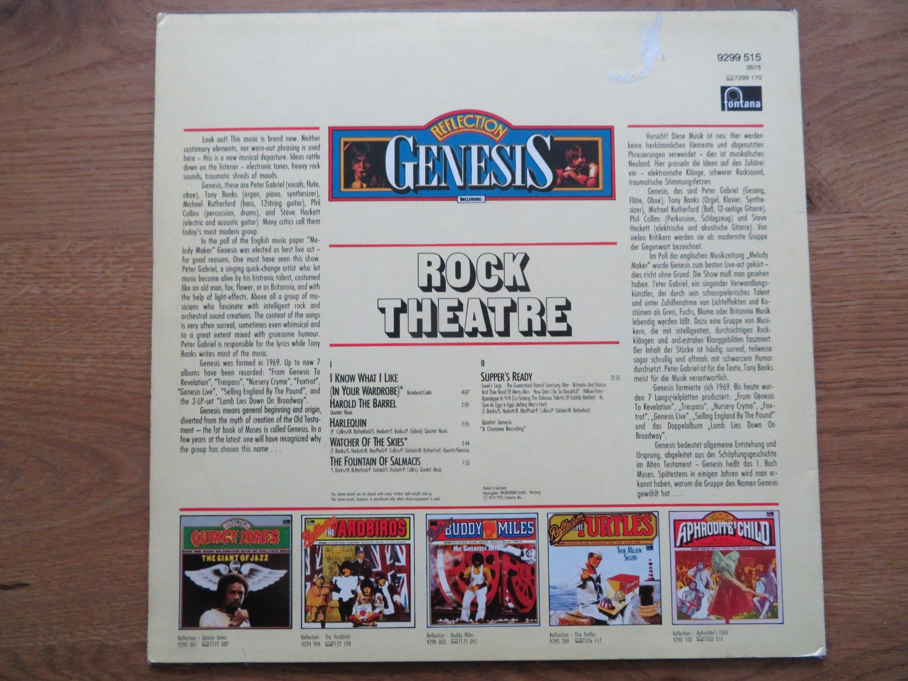 Dischi in vinile: GENESIS ROCK THEATRE – Usato da Zürich venduto da max_cp5f 1