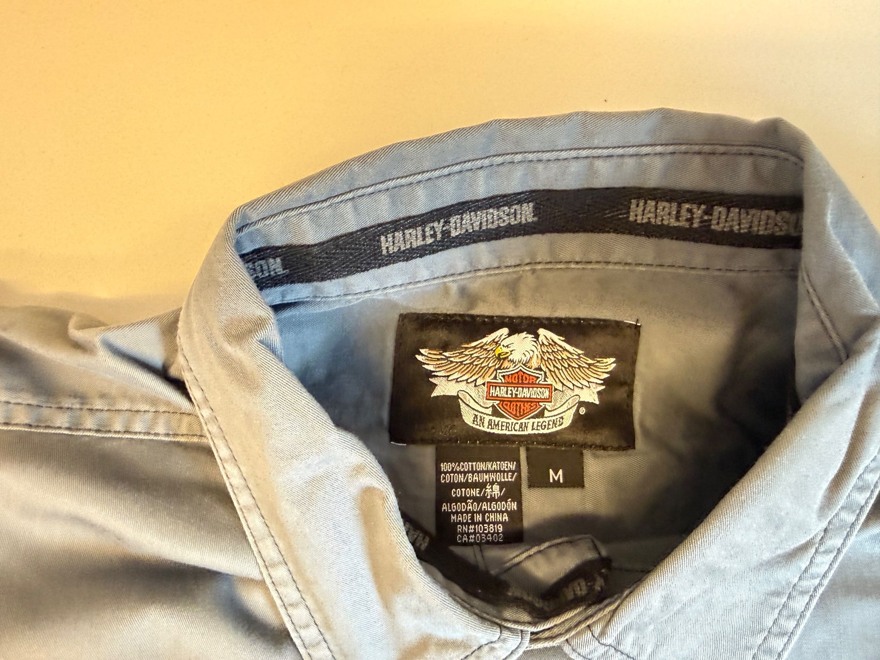 Harley-Davidson Camicie: Harley-Hemd, Grösse M, kurzarm – Usato da Steinhausen venduto da Erwa1 2