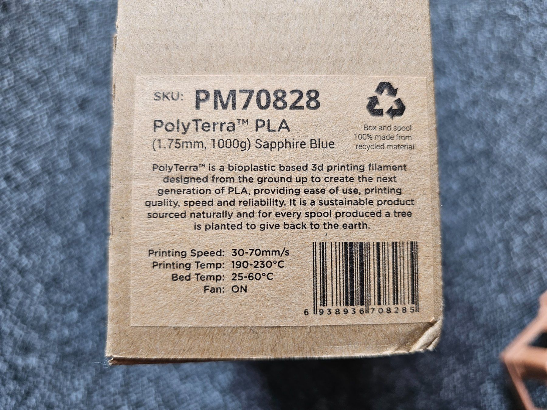 Filament: Polymaker PolyTerra PLA Saphir Blau - 1kg (Sapphire Blue) – Neu und originalverpackt aus Saas-Fee von naciaa 2
