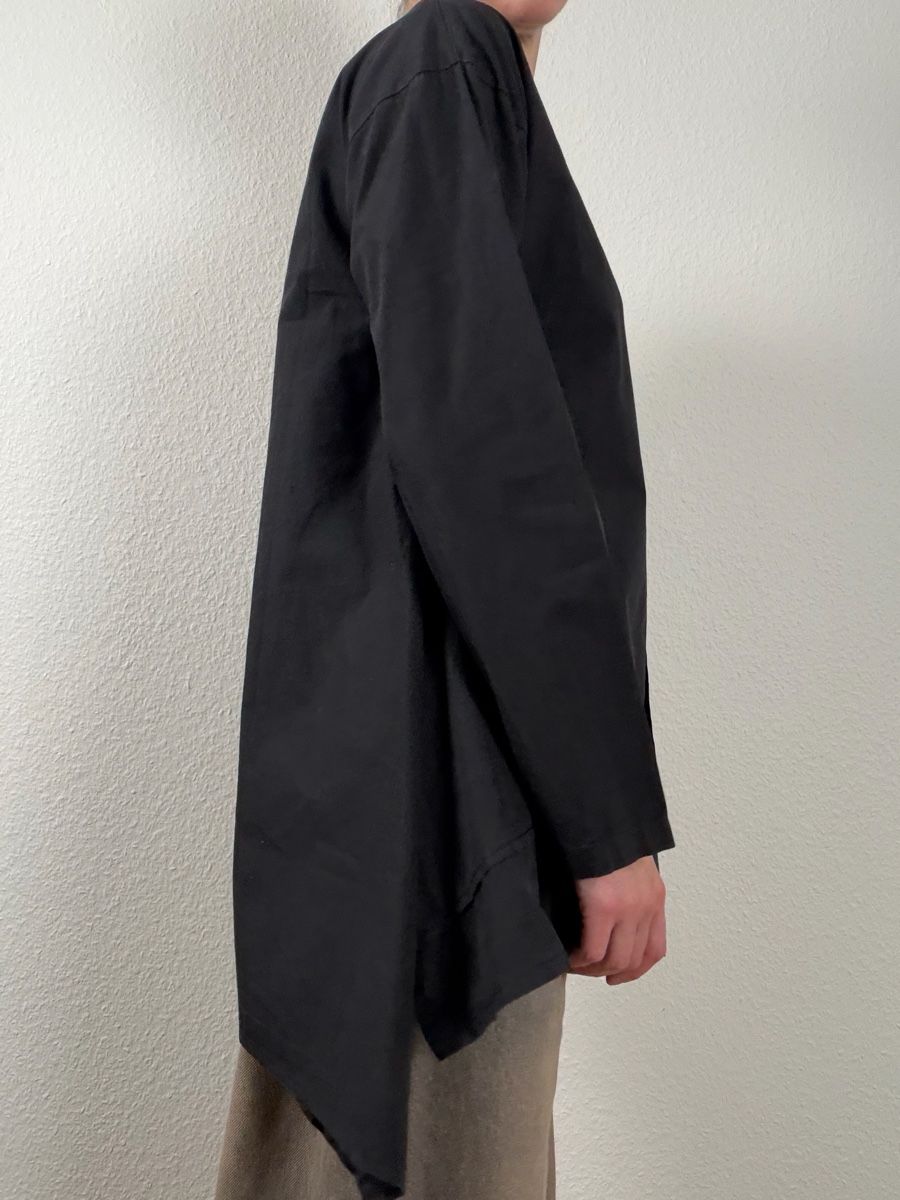 H&M Camicette: Unique H&M Black Shirt Size S Long Sleeve Script Detail – Usato da Knonau venduto da Grapesvintage 6