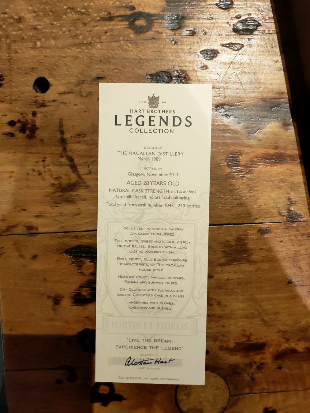Macallan Bevande alcoliche: Macallan 28y 51.1% LEGENDS Hart Brothers 70cl – Nuovo e nell'imballaggio originale da Aarwangen venduto da Muellerli76 1