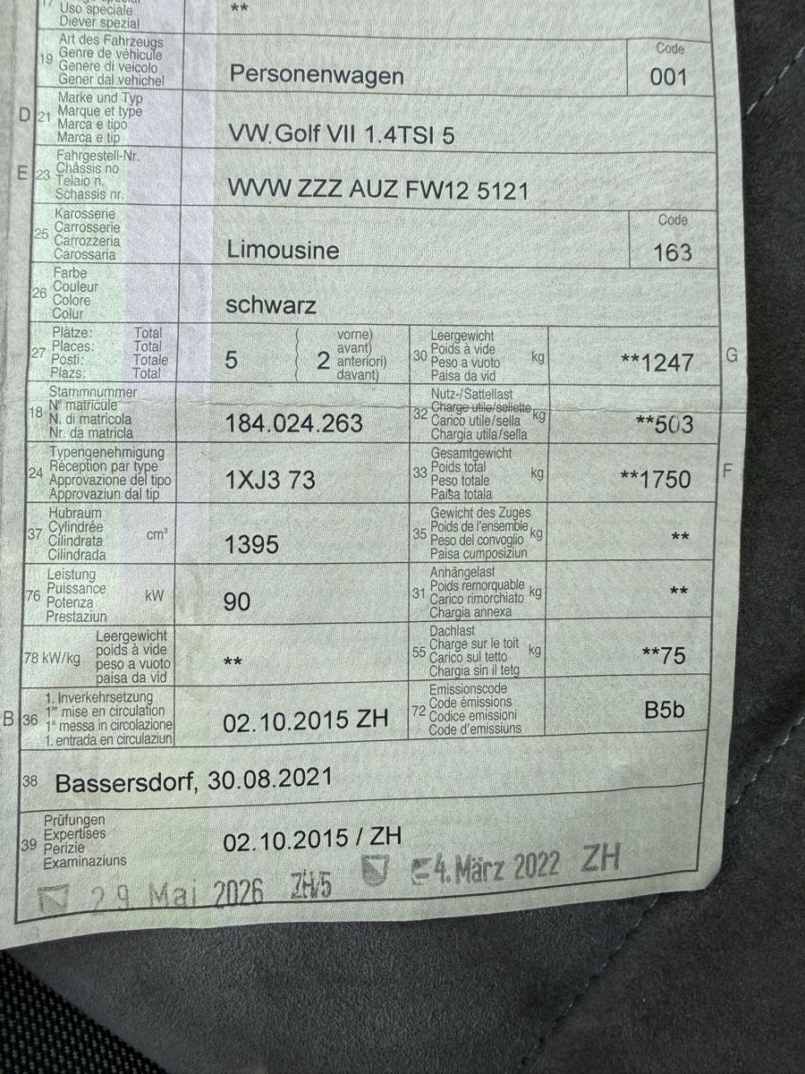 VW Autos: VW GOLF – Gebraucht aus Affoltern am Albis von inf_2z6b 9