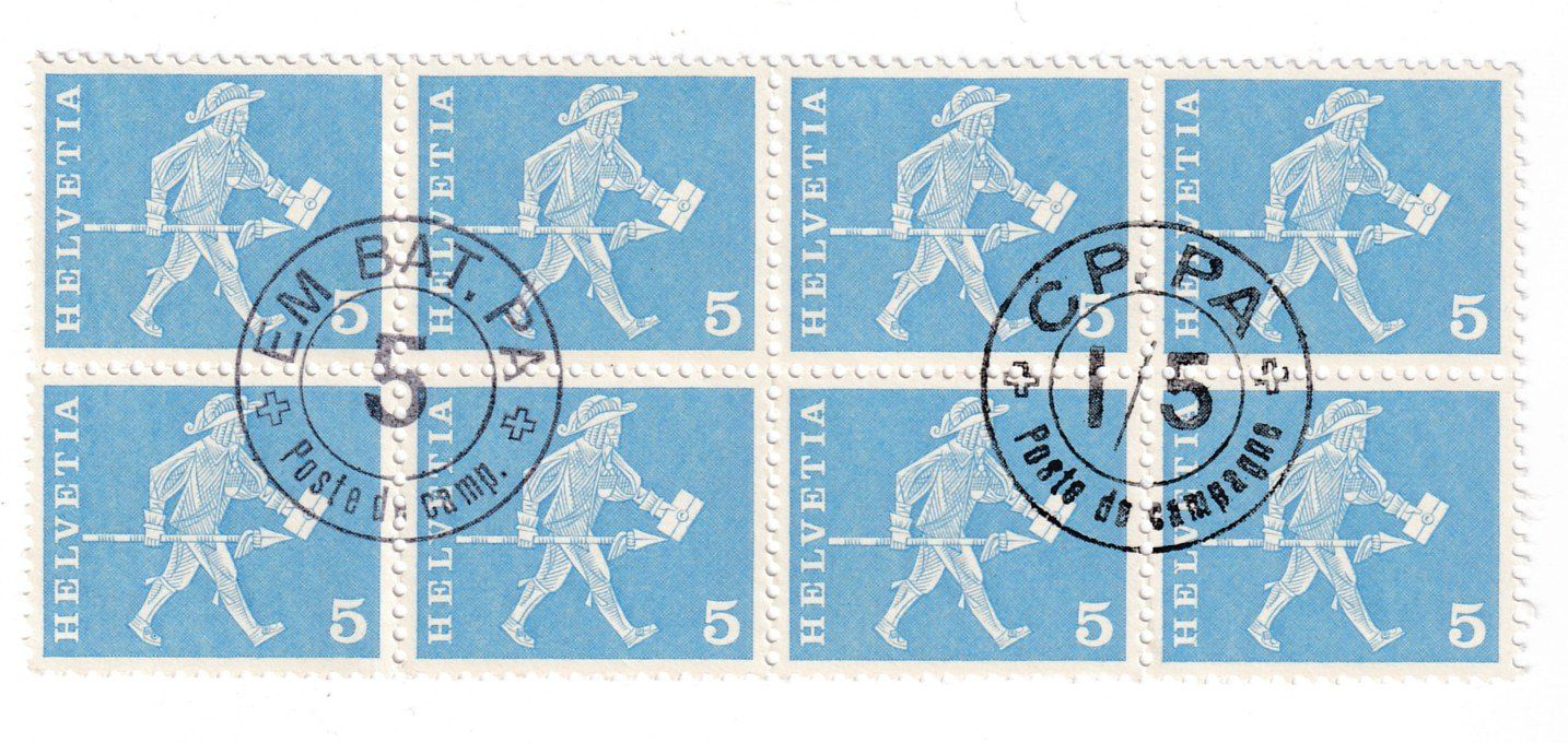 Alle Briefmarken: Soldaten Briefmarke** 2 verschiedene Stempel – Gebraucht aus Neuchâtel von karlpierrino