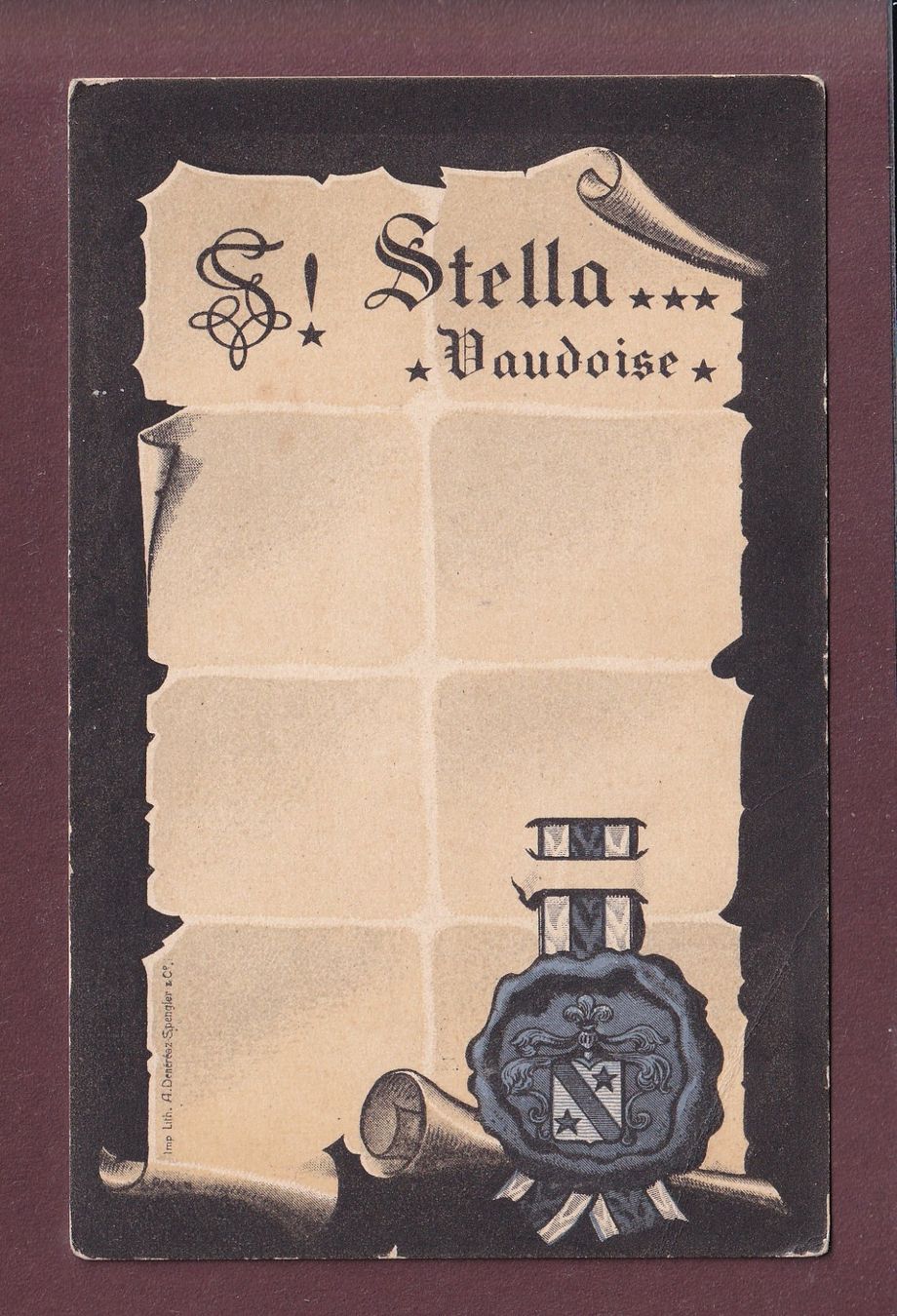 Cartoline postali: Etudiants - STELLA VAUDOISE // pli à l'angle // – Usato da Pully venduto da nicecards