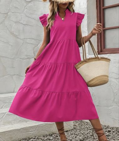Sommerkleid, Pink, Grösse L - Perfekt für Dich!