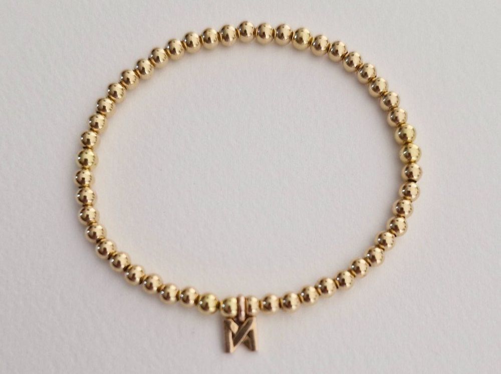 Taddart Citrin Armband - Natürlicher Edelstein 4mm Kugeln Auf Gummiband