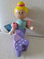 Meerjungfrau aus Holz, beweglich,12 cm, Puppe, Spielzeug