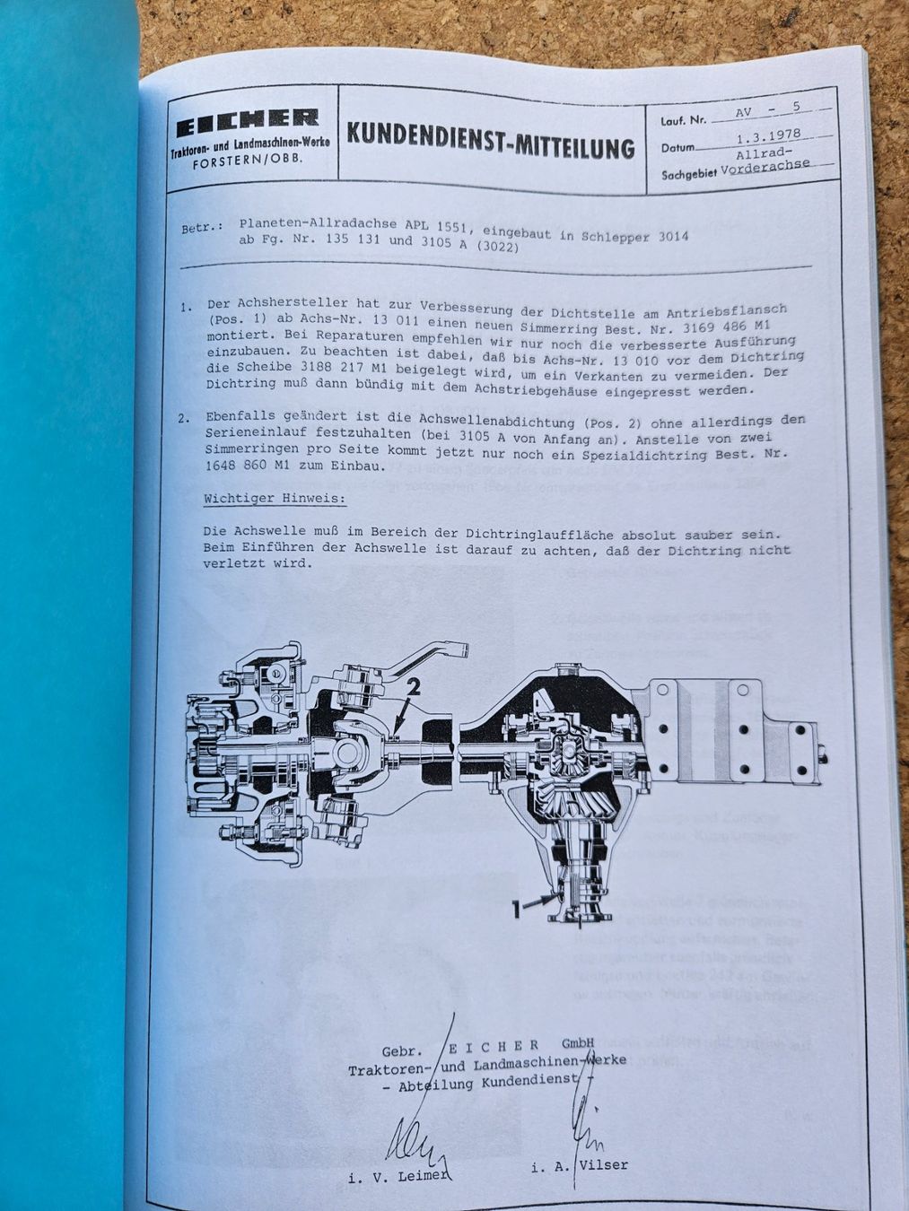 Libri: Eicher Traktor Kundendienst Briefe – Usato da Hohentannen venduto da Spez88 1