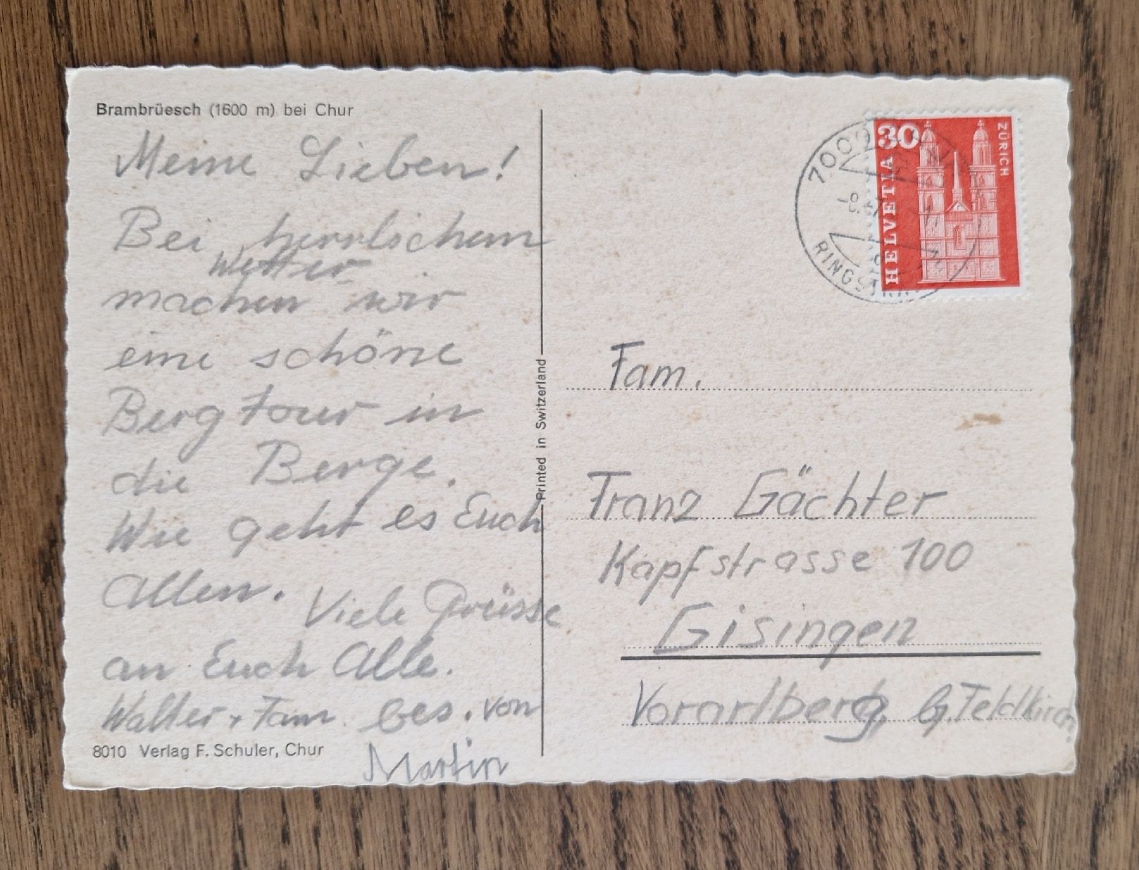 Cartoline postali: Brambrüesch 70iger Jahre – Usato da Ebikon venduto da Donar50 1