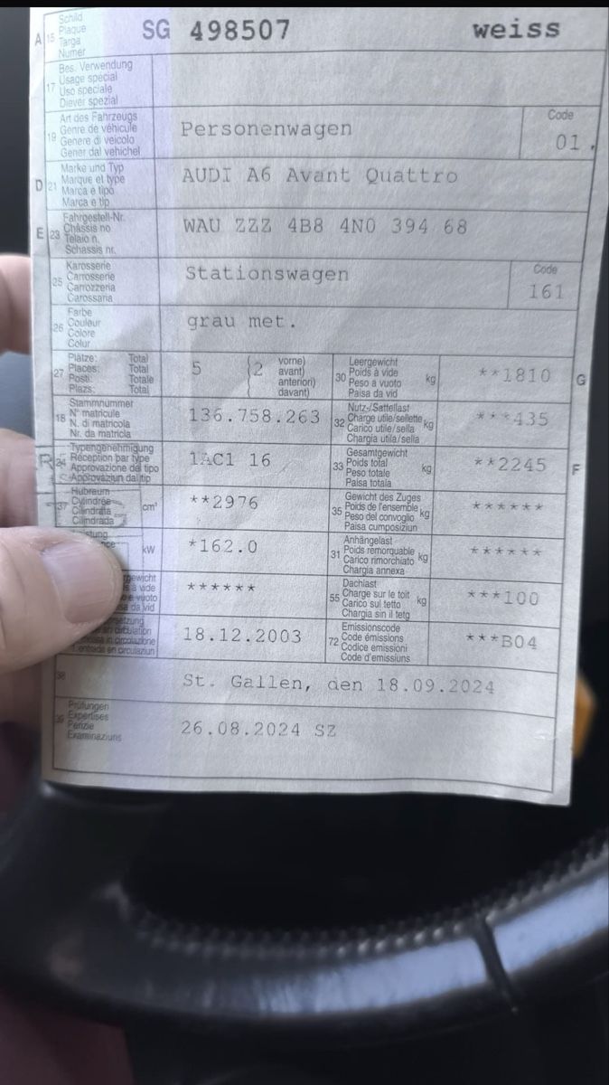 Audi Automobili: Audi A6 Avant Quattro, 2003, V6 – Usato da Weesen venduto da Marc_06 2