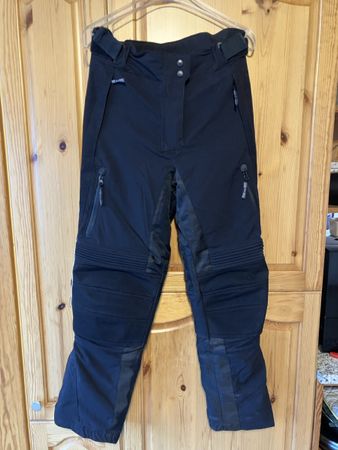 Damen Motorradhose Stoff schwarz