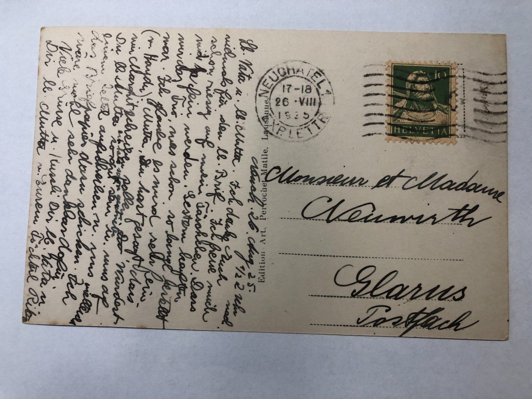Cartes postales: Neuchatel - Baie de l'Evole 1925 – D'occasion à Pfäffikon ZH par Waltoversand 1