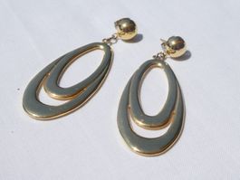 Goldfarbene Ohrstecker, Modeschmuck, neuwertig