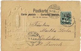 Prägekart St.Gallen 1899 mit MARKE