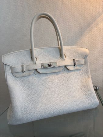 🐎 HERMÈS Birkin 30 Clemence Leder, Fullset 🐎