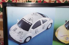 'VW BEETLE Line-up' - Grosses Giglée-Unikat auf Canvas