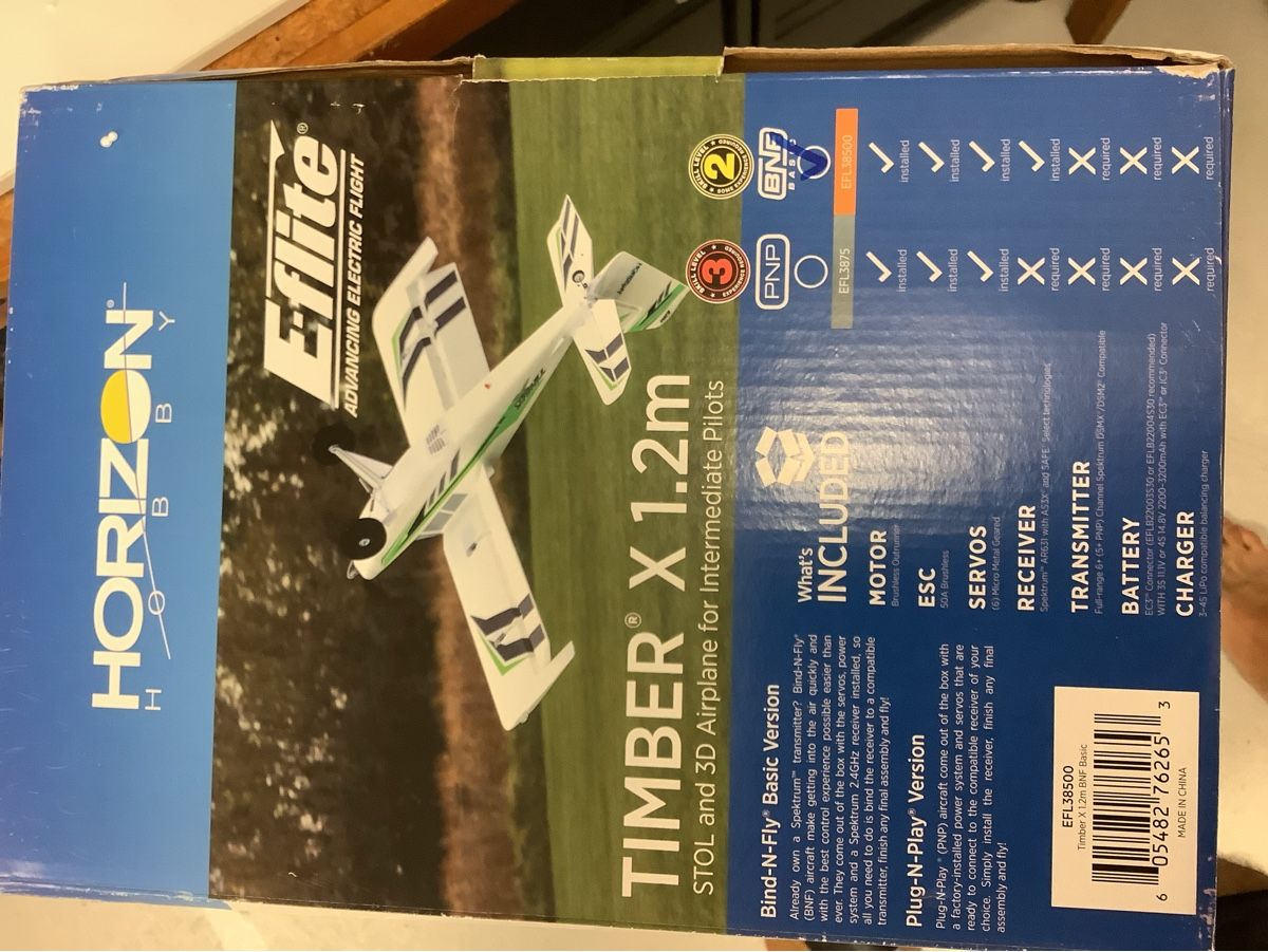 E-Flite RC Modellbau: E-flite Timber X, 1.2m BNF-Version, NEU – Neu und originalverpackt aus Waltenschwil von Konrad4 3