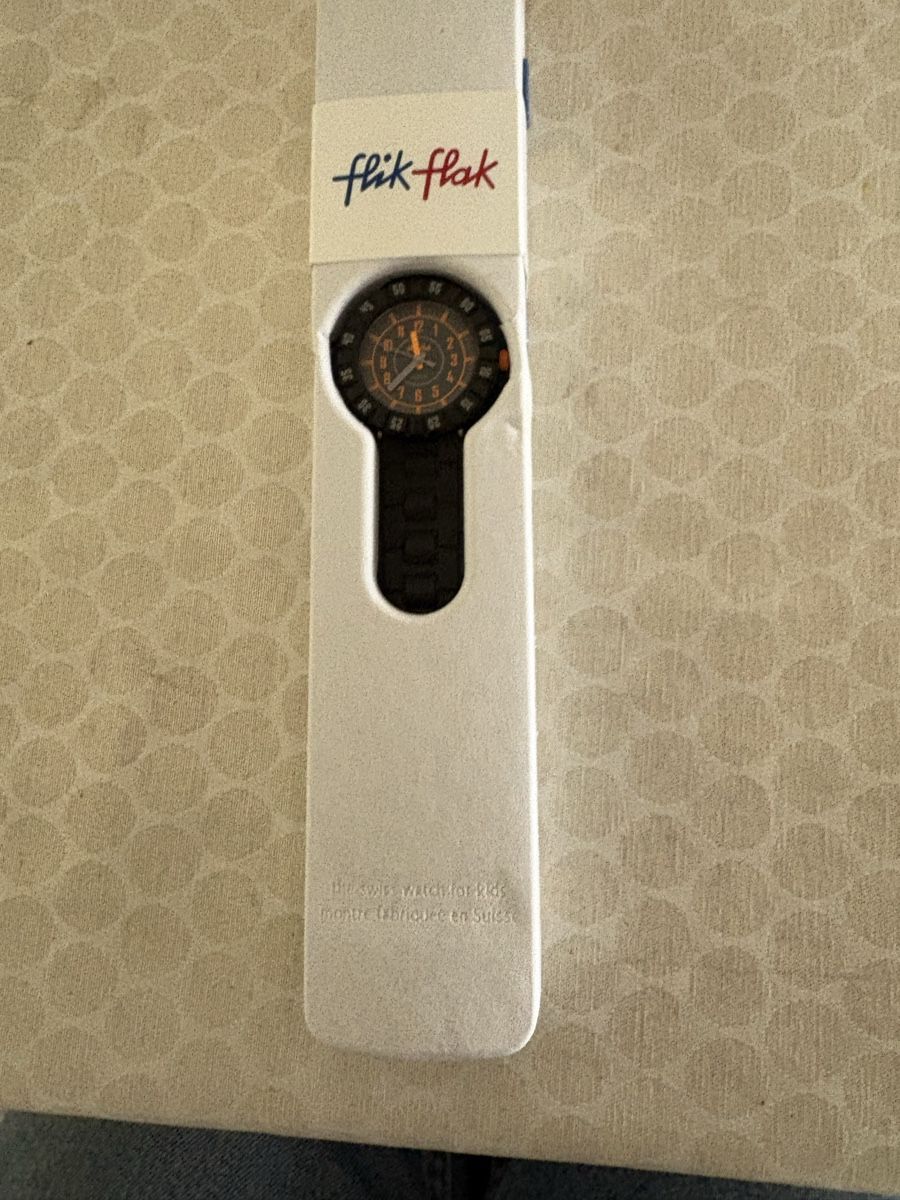 Flik Flak Orologi: Herren Uhr, Flik Flak, schwarz/orange – Usato da Richterswil venduto da Martin01016 3
