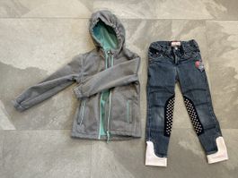 Softshelljacke und Reithose Grösse 122