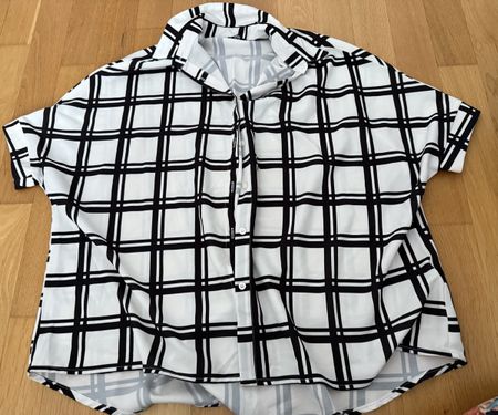 Yes or no Top kariert schwarz weiss gr m