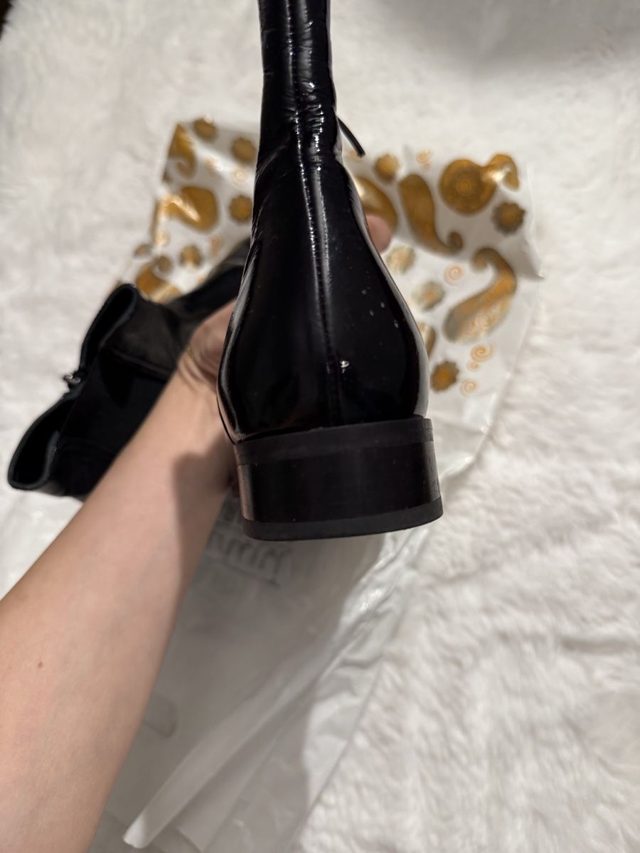 Scarpe da donna: Leather Black Ankle Boots – Nuovo (secondo la descrizione) da Meggen venduto da nik_5g2v 3