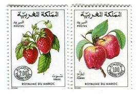 Briefmarken "Obst & Beeren". Marokko.