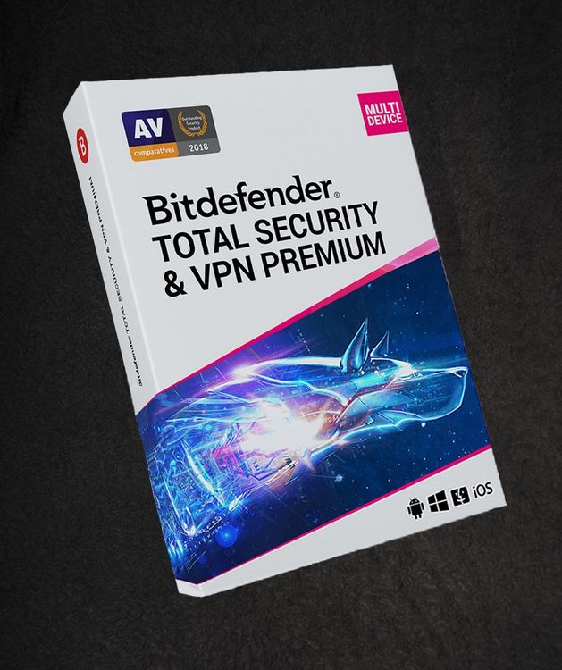 BITDEFENDER TOTAL SECURITY & VPN PREMIUM 5PC - 1Jahr NEU