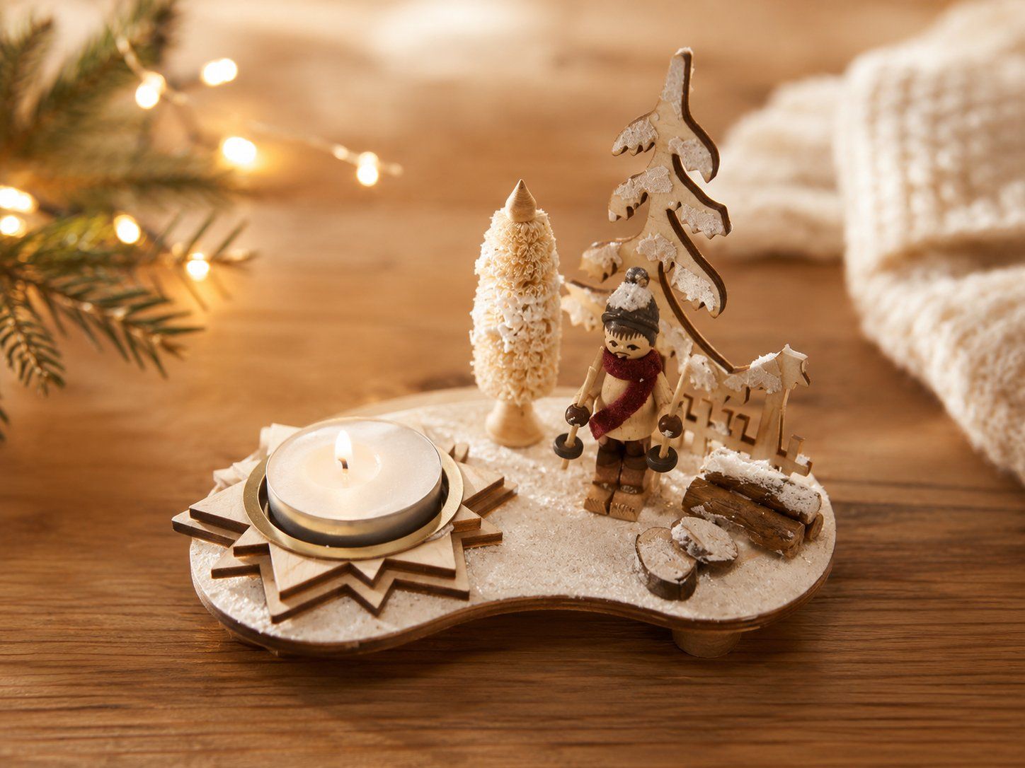 Alle Dekorationen: Handarbeit Teelicht Weihnachten Holz – Gebraucht aus Kirchdorf AG von coco123