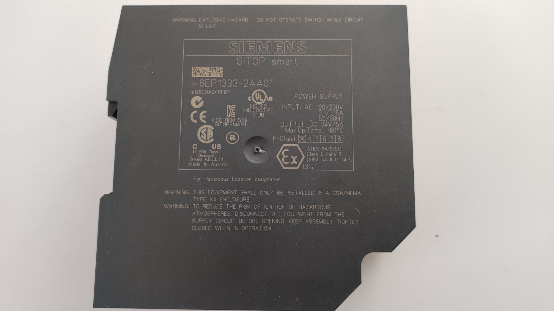 Siemens Componenti elettronici: Siemens SITOP power 5A 24VDC, Basic Line / 6EP1333-1SL11 – Usato da Ufhusen venduto da HKSC 1