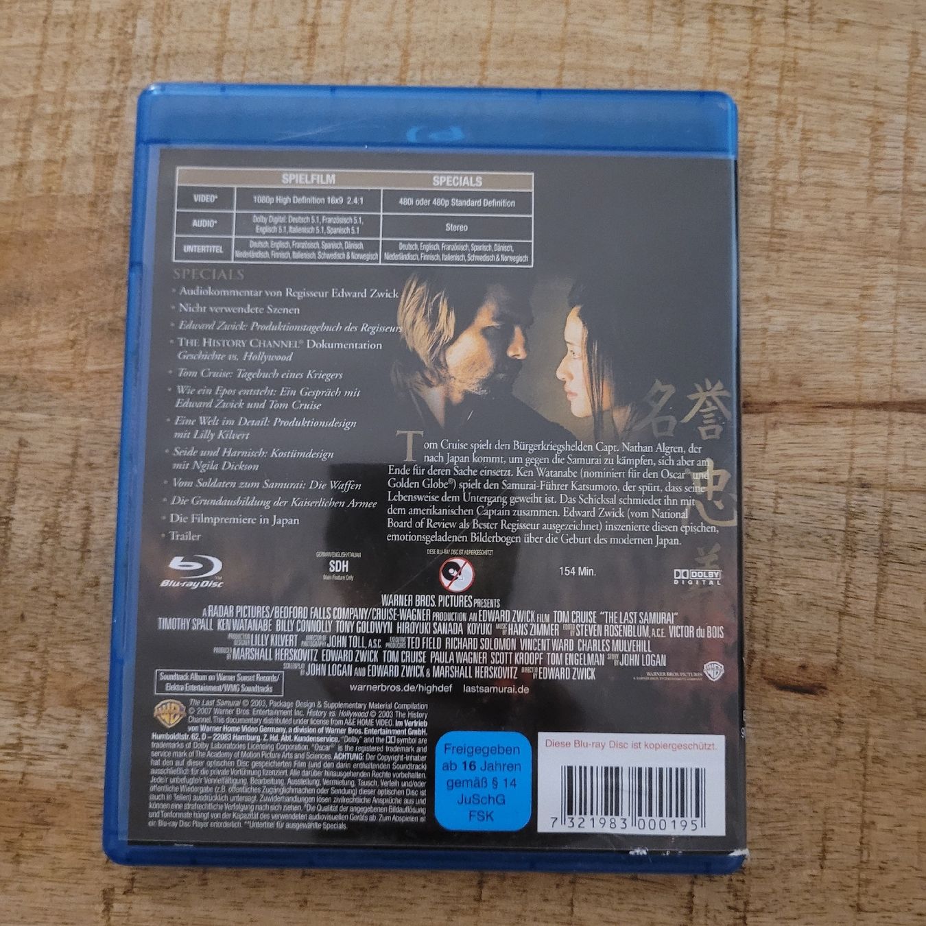 Alle DVDs: Last Samurai bluray tom cruise – Gebraucht aus Volketswil von uffdu 1