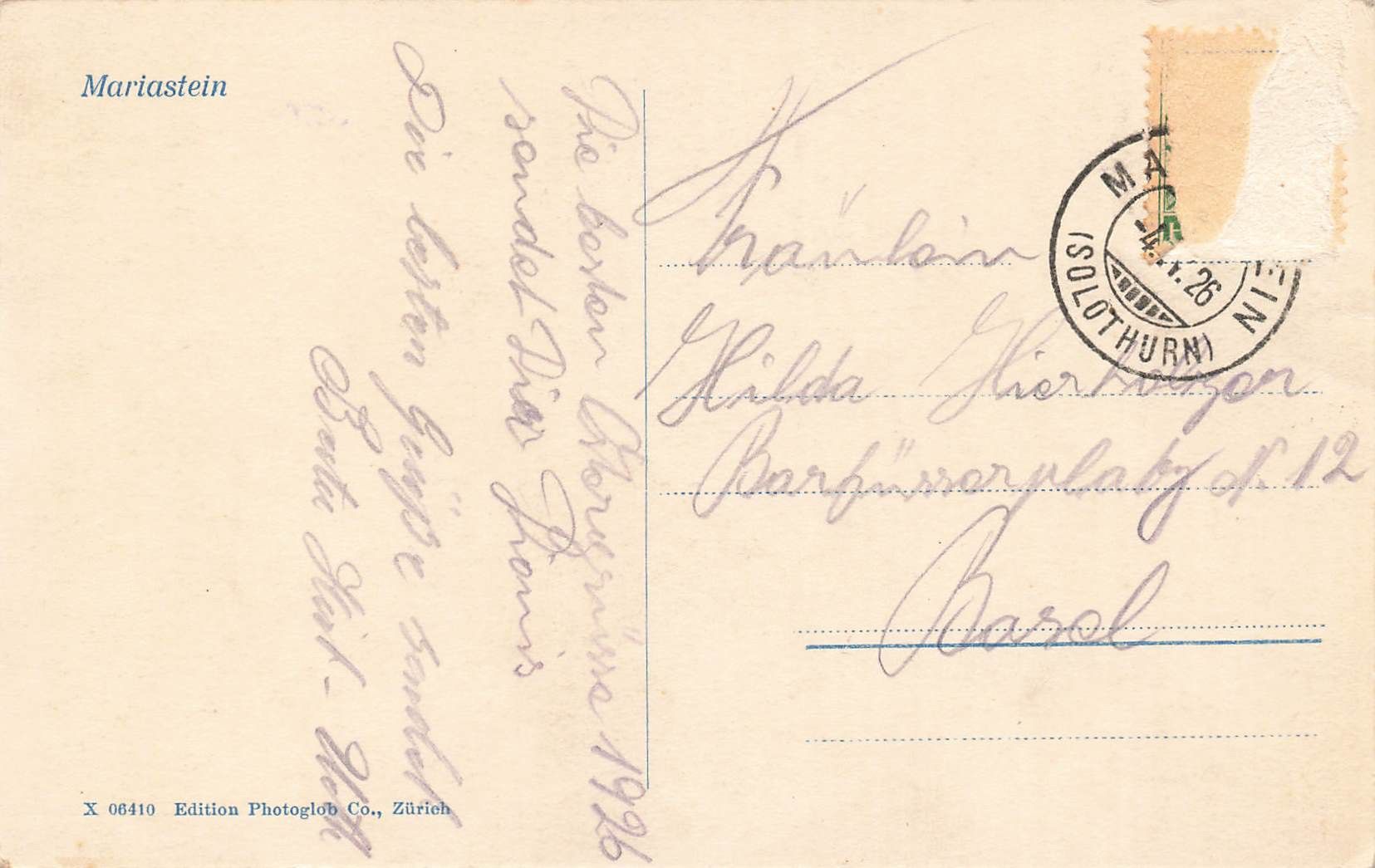Cartoline postali: Mariastein – Usato da Biasca venduto da Blenio71 1