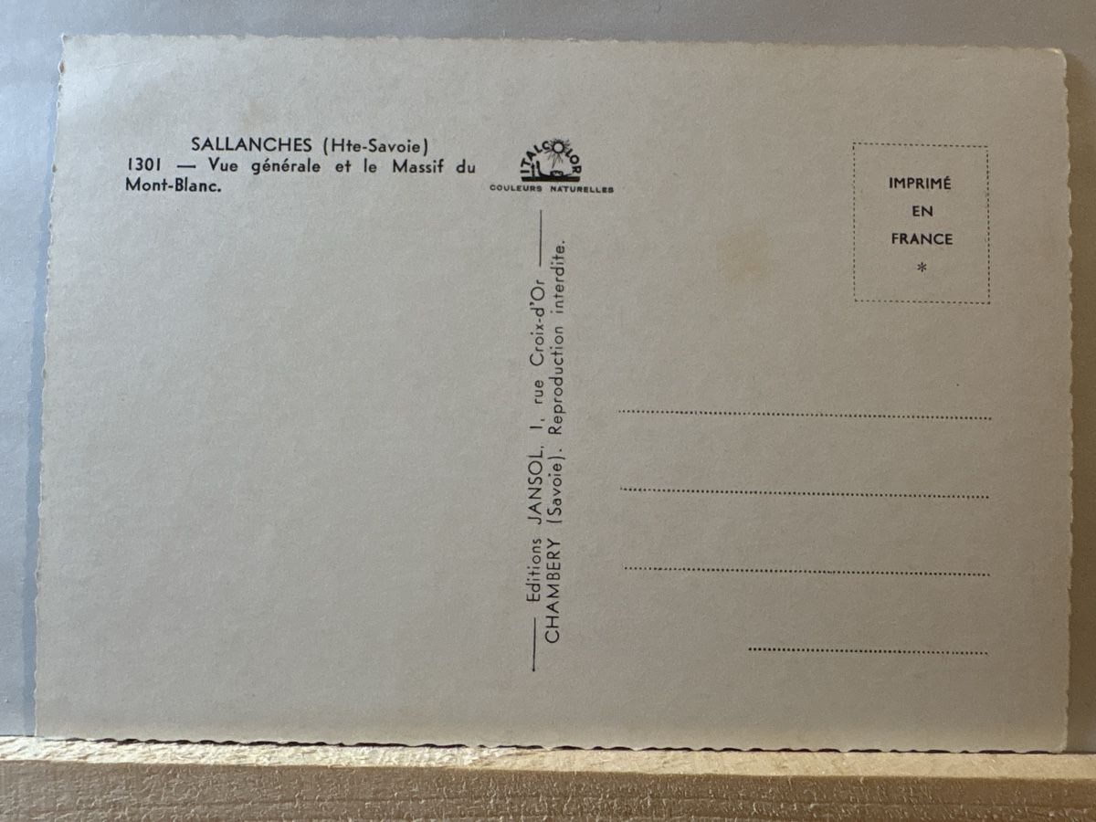 Cartes postales: AK von Sallanches / Frankreich – D'occasion à Rümlang par Brieftaube1 1