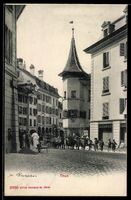AK Thun, Strassenansicht mit Turm