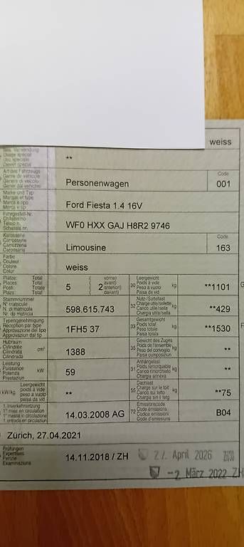 Automobili: Ford Fiesta 1.4 16V   – Usato da Hauptikon venduto da Steelmausi 4