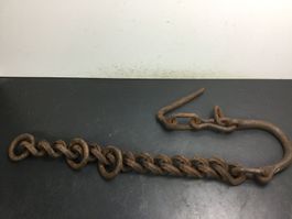 Antike schwere geschmiedete Brems Kette für Wagen Schlitten
