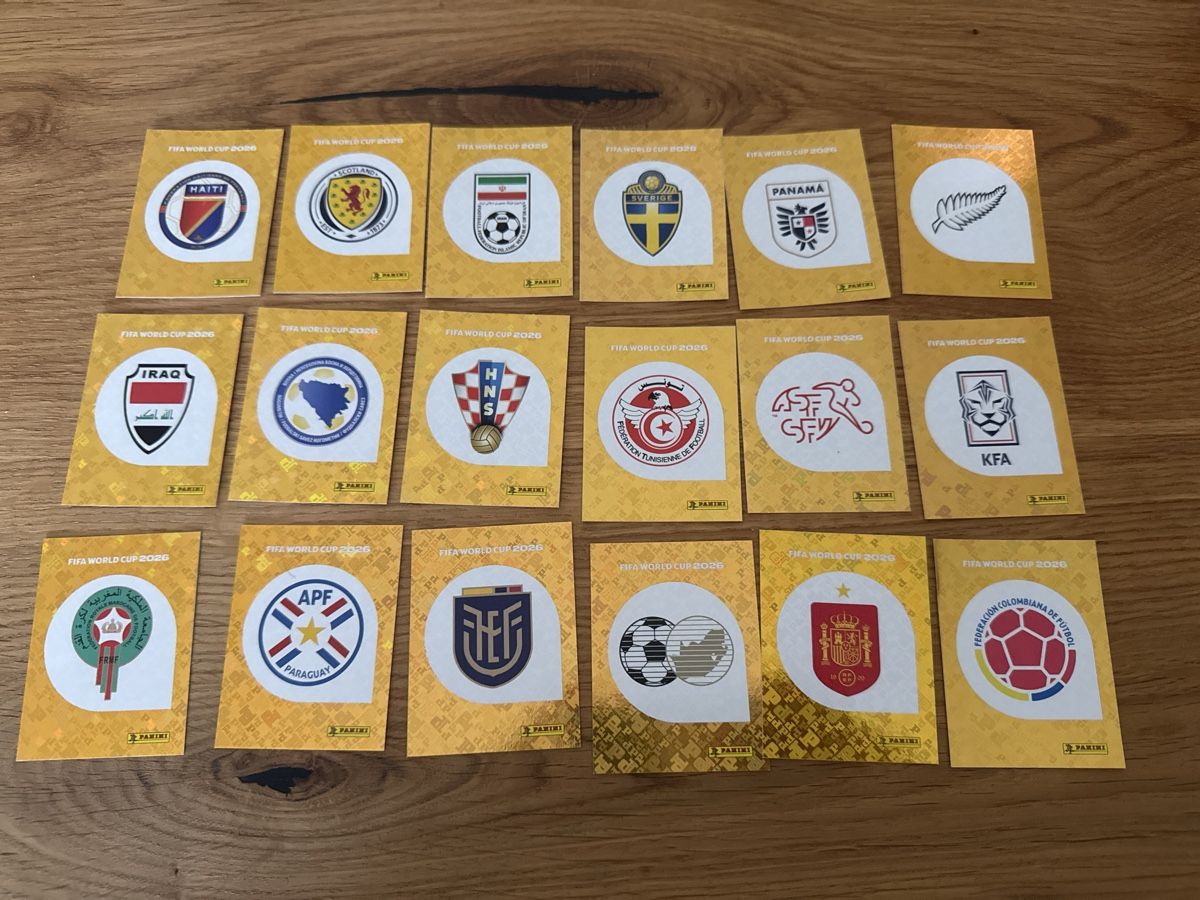 Panini Sammelbilder & Trading cards: Panini WM26 18x Wappen – Neu (gemäss Beschreibung) aus Salmsach von kim_686b