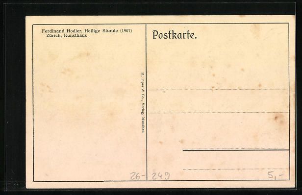 Cartoline postali: Ferdinand Hodler: Heilige Stunde, Damen  – Usato da Berlin venduto da bartko-reher 1
