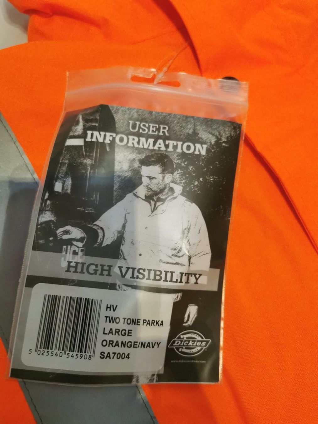 Dickies Giacche: Dickies Warnschutz Winterjacke, Orange/Navy, Grösse L. – Nuovo e nell'imballaggio originale da Basel venduto da adler024 1