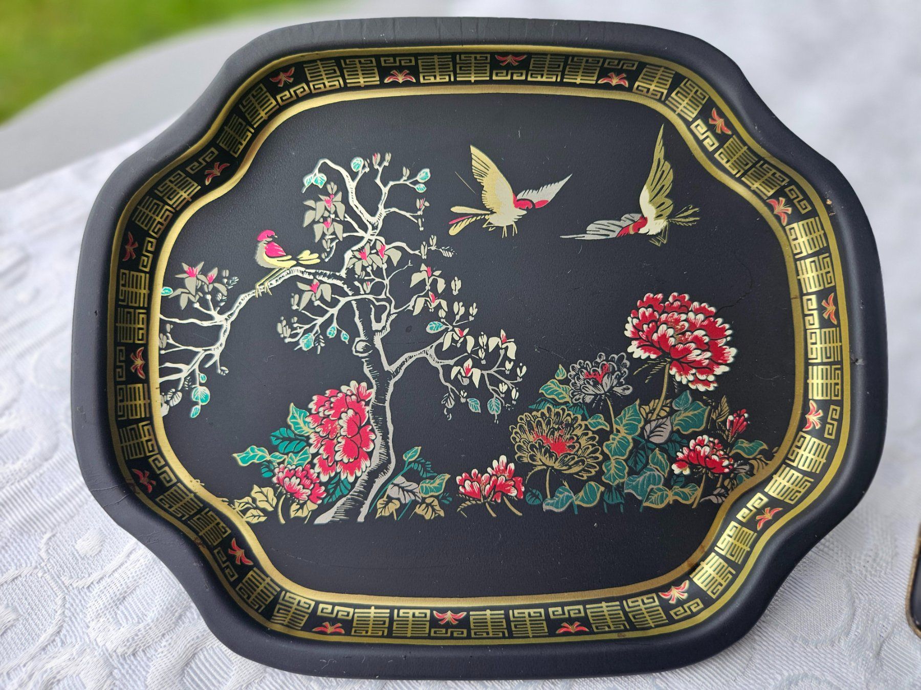 Tutte le decorazioni: Blechdose mit Blumen & Vogel Motiv – Usato da Nendeln venduto da Regs182 3