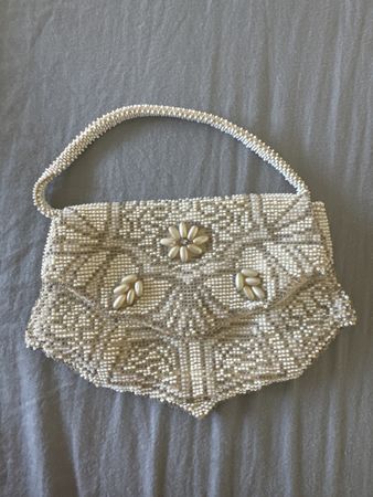 Sac à main vintage perles