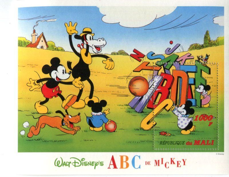 Tutti i francobolli: Block "Walt Disney. Micky Maus". Mali – Nuovo e nell'imballaggio originale da Basel venduto da Butsch5