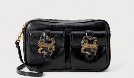 Just Cavalli ICONIC SNAKES POCKETS - Umhängetasche - black