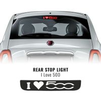 Fiat + Abarth 500 dritte Bremsleuchte Aufkleber I Love 500