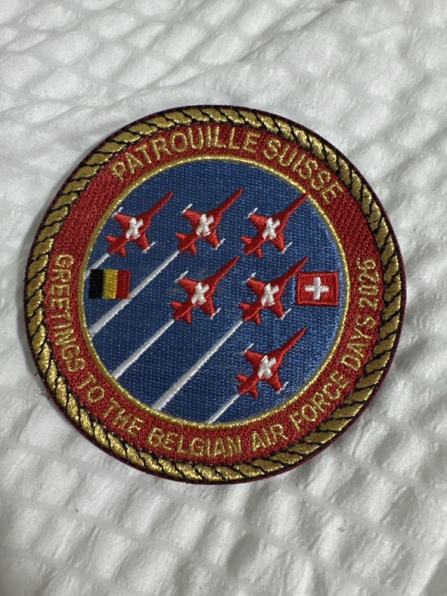 Schweizer Armee Placchette & Badge: Patch Patroullie Suisse 'Belgian Air Force Days 2026 – Nuovo e nell'imballaggio originale da Thun venduto da nic_yp8q
