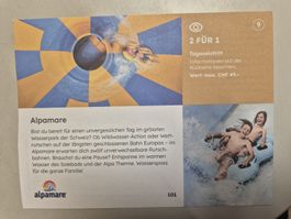 2 FÜR 1 Tagestritt Alpamare, Wert 49frs