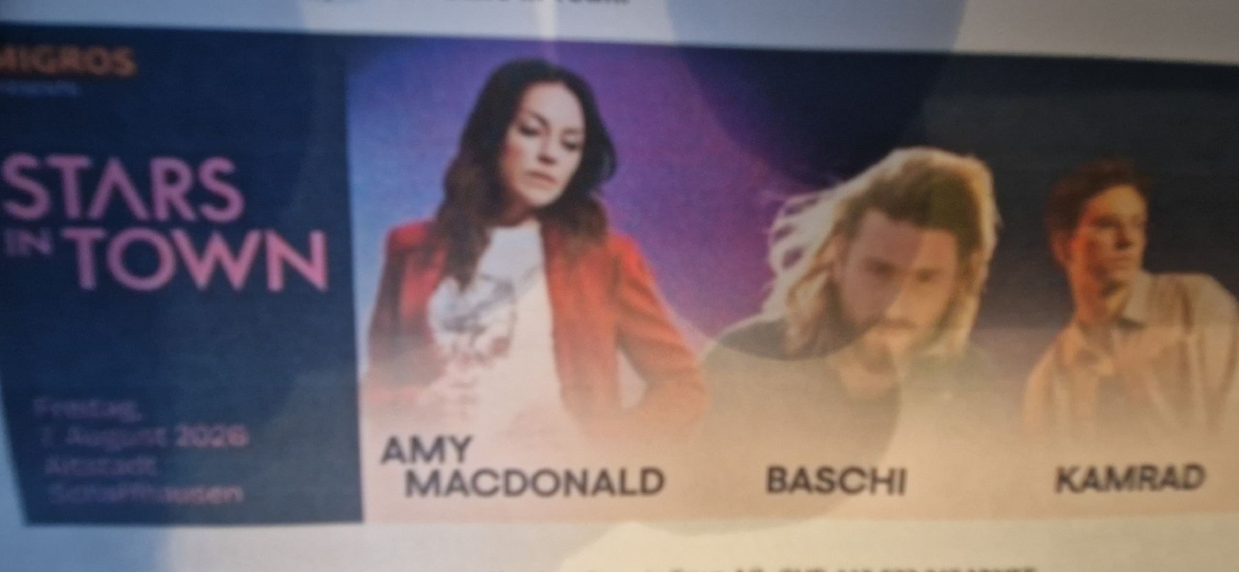 Tickets: 2St Tickets Amy Macdonald 07.08.26 – Neu und originalverpackt aus Marthalen von Schawi78